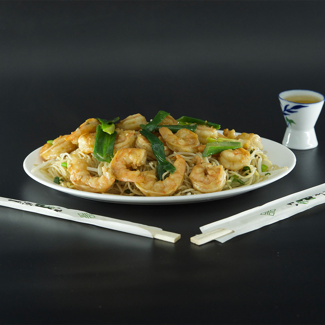 Fideos De Arroz Con Camaron
